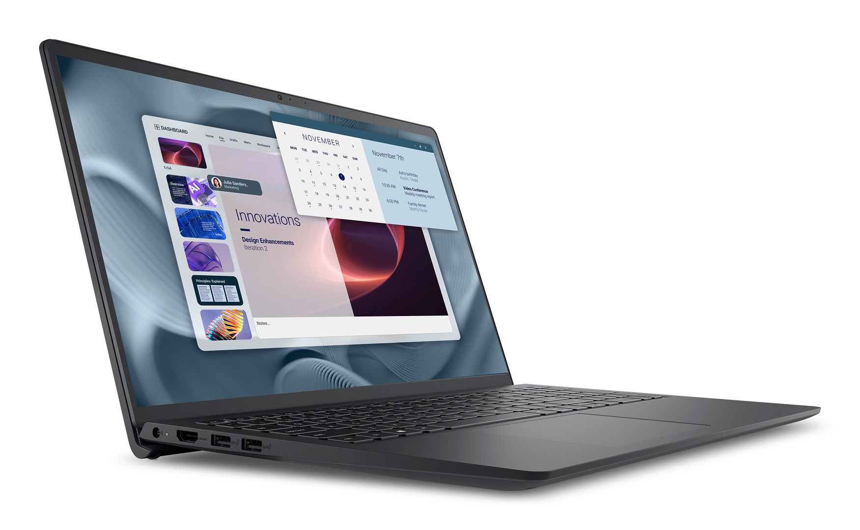 Dell Pro 15 Essential PV15250 Core 3 100U 15.6"FHD 120Hz 250nits AG 8GB DDR5 4400 SSD512 Intel UHD Graphics FgrPr WLAN+BT BcklKb W11Pro 3Y Pro Support Carbon Black