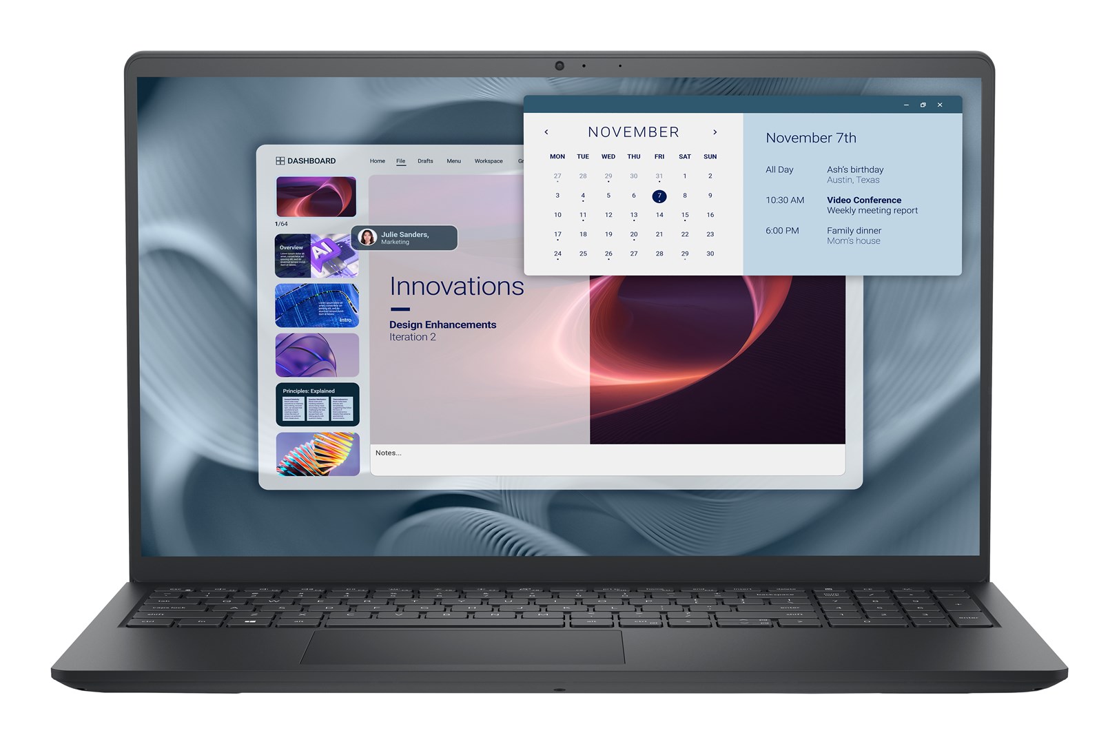Dell Pro 15 Essential PV15250 Core 3 100U 15.6"FHD 120Hz 250nits AG  8GB DDR5 4400 SSD512 Intel UHD Graphics FgrPr WLAN+BT BcklKb W11Pro 3Y Pro Support Carbon Black